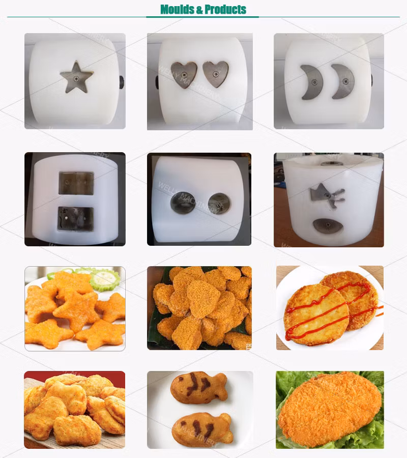 Easy Use Tempura Batter Making Machine Burger Patty Machine Chicken Nugget Line