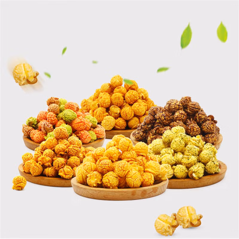 Hot Air Caramel Popcorn Production Line Industrial Popping Machine for Sale