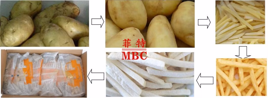Industrial automatic French Fries production line Frozen French Fries equipments