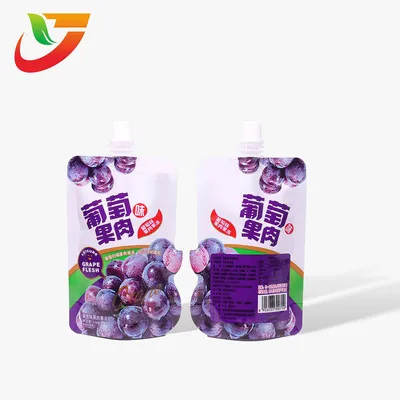 100ml Custom Shaped Grape Juice Plastic Stand up Beverage Juice Pouch with Spout