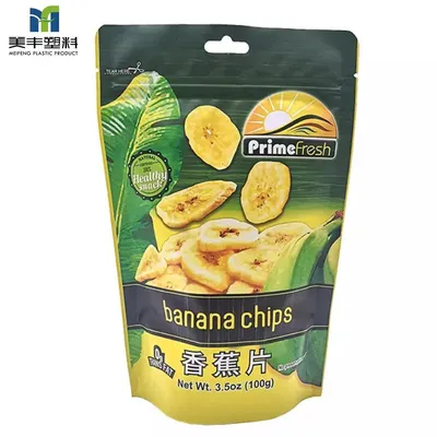 High Quality Printed Small Mylar Banana Chip Bags <a href='/plastic-packaging/'>Plastic Packaging</a> Doypack for Dried Fruits Package