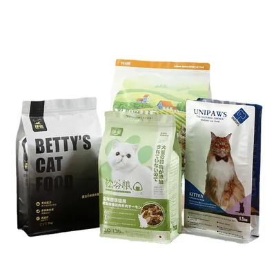 Custom Aluminum Foil Pet Food Dog Cat Food Nutritional Powder Coffee Package Ziplock Zipper Window <a href='/plastic-packaging/'>Plastic Packaging</a> Stand up Flat Bottom Pouch Bag