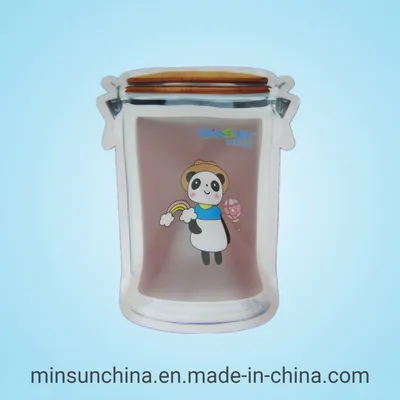 Moisture Proof Plastic Bottle Shaped Packaging Pouch for Juice Food