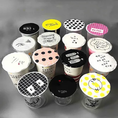 Laminated Heat Seal Custom Printed Clear Plastic Bubble Tea Cup Sealing Roll Film