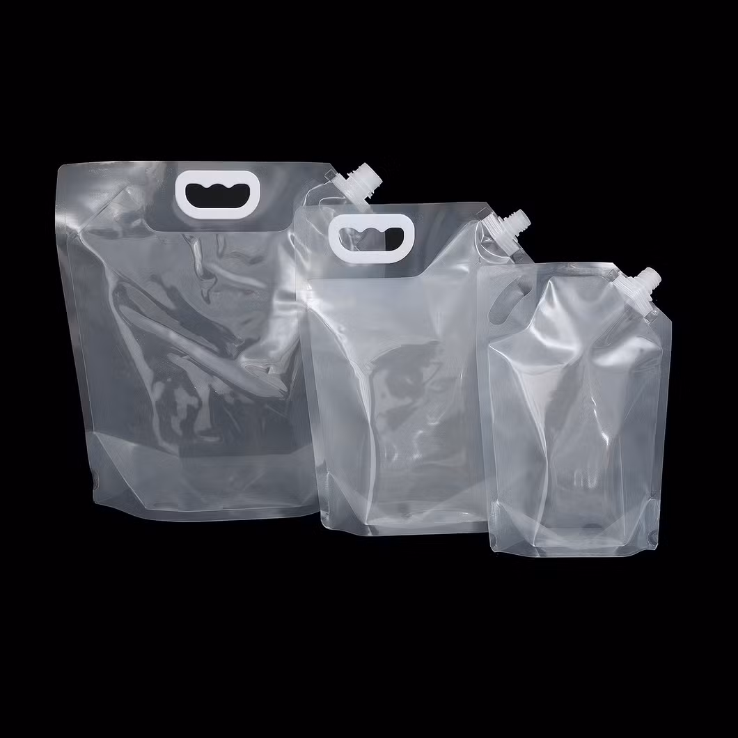 Custom Printing Food Packaging Clear Stand up Spout Pouch for Packaging Juice/Coffee/Milk Tea/Soy Milk Plastic Packaging Bag