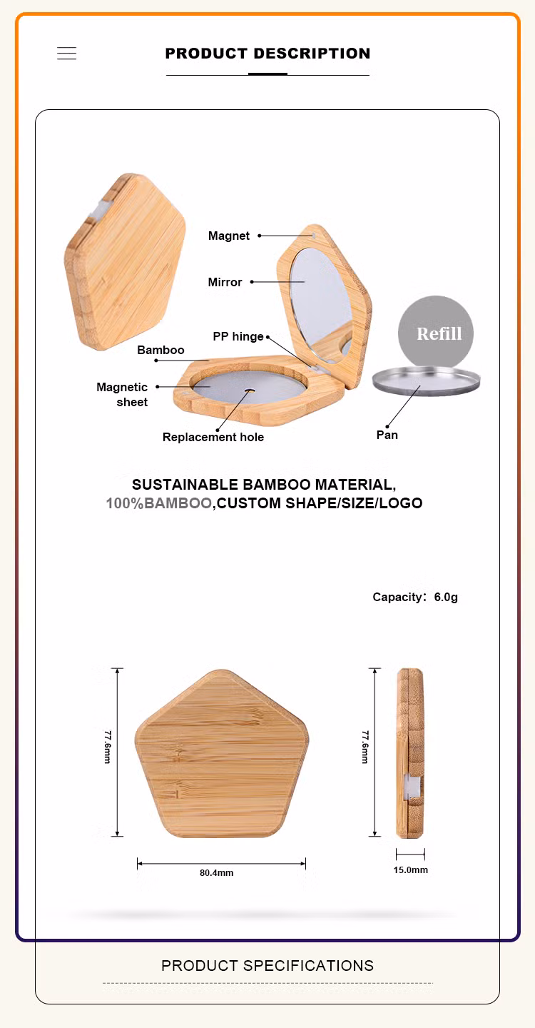 Factory Price Eco Friendly Biodegradable Customized White Round Empty Makeup Blusher Compact Case Compact Powder Packaging
