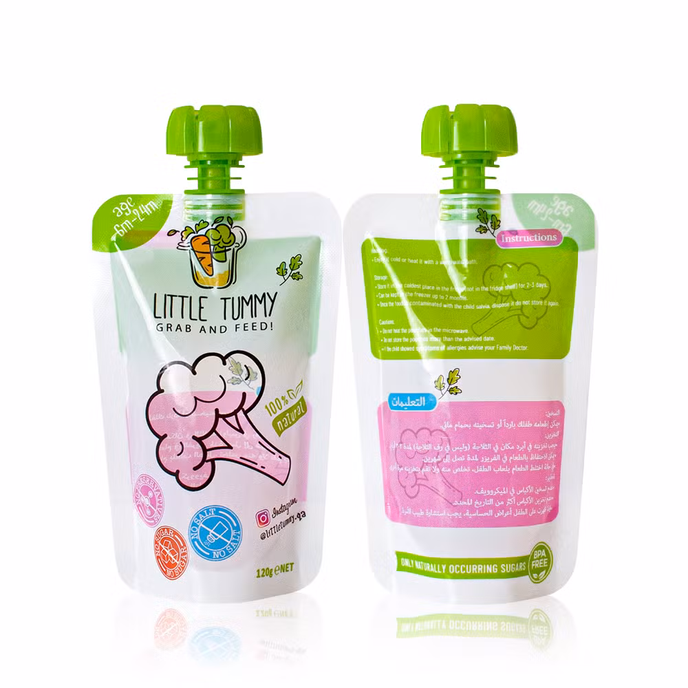 Factory Direct Custom Printing 200ml 500ml 1L 2L 3L Packaging Stand up Spout Pouch with Handle