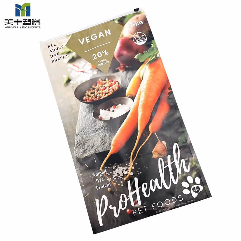 Plastic Packaging Laminated Zipper Pouch Slider Zipper Aluminum Foil Factory Direct Factory Ziplock Flat Bottom Animal Bird Dog Cat Pet Food Bag