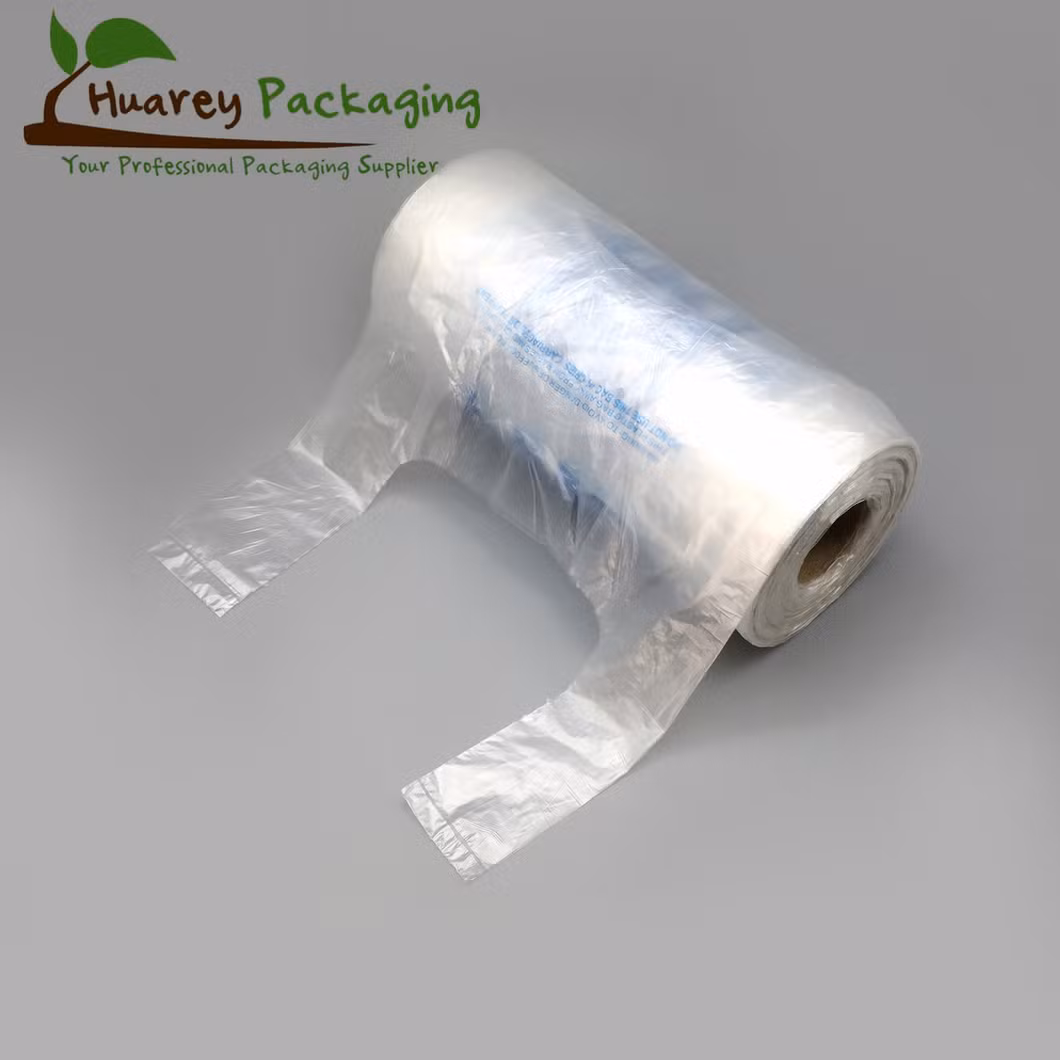 Eco Friendly Biodegradable Shopping Carrier Plastic T-Shirt Bag Polythene Supermarket Grocery Packaging