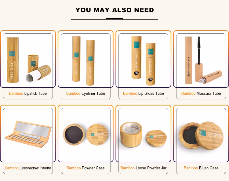 5.5g Refillable DIY Lip Balm Tube Containers Clear PP Plastic Inner Bamboo Empty Lipstick Tubes for Women Girls Makeup
