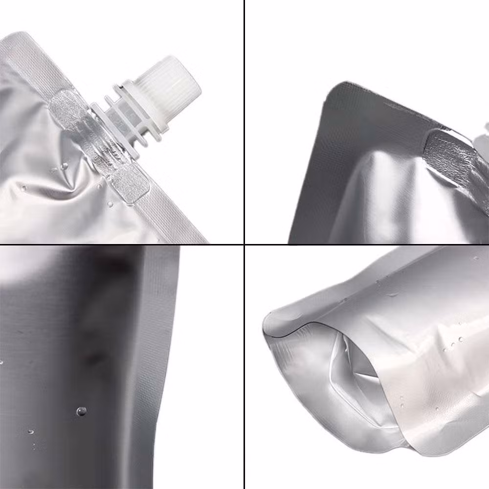 Chinese Factory Direct Aluminum Foil Plastic Beverage Beer Standing Packaging Bag with Resealable Spout Bag Hot Drink Cold Bag Food Jelly Packing