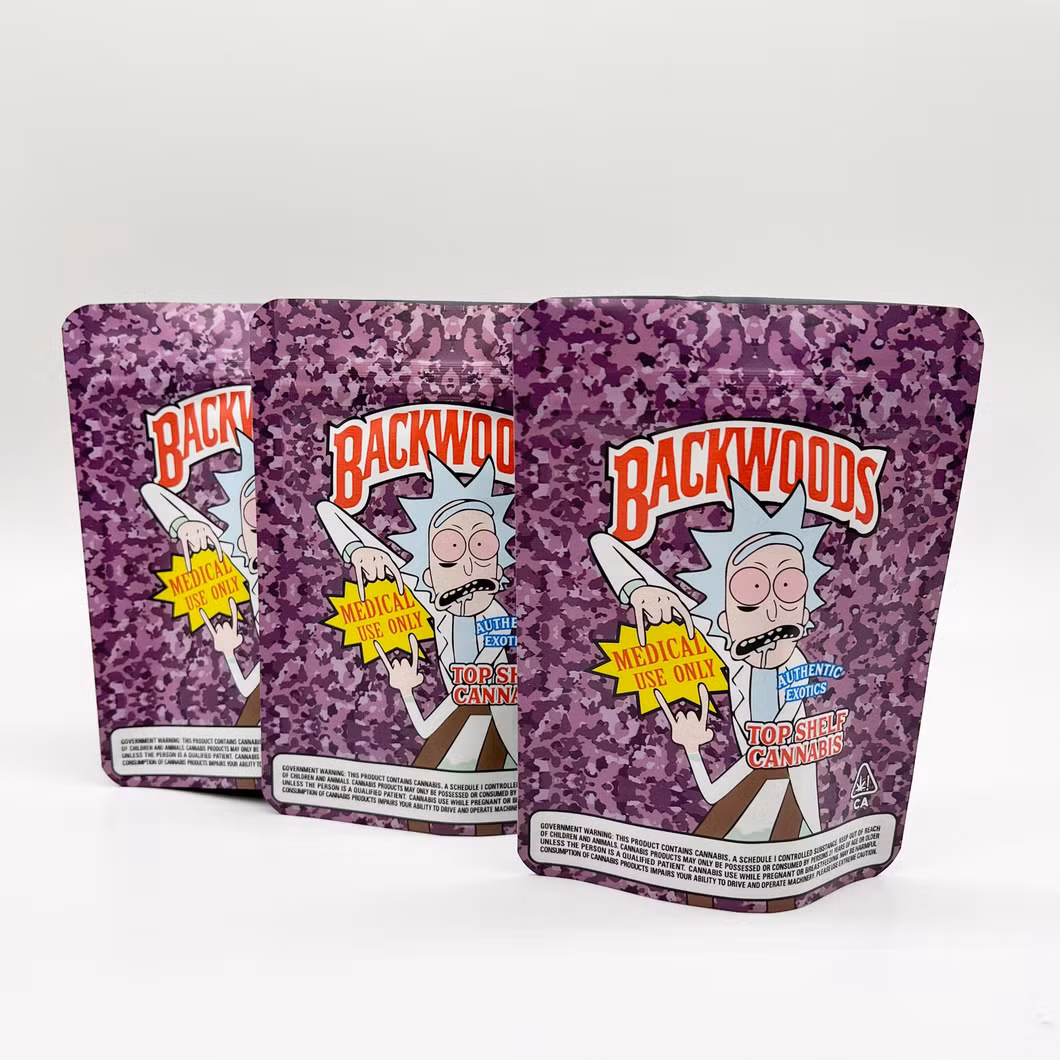 Custom Resealable Packaging Print Pouch Smell Proof Zip Lock Packaging Bag
