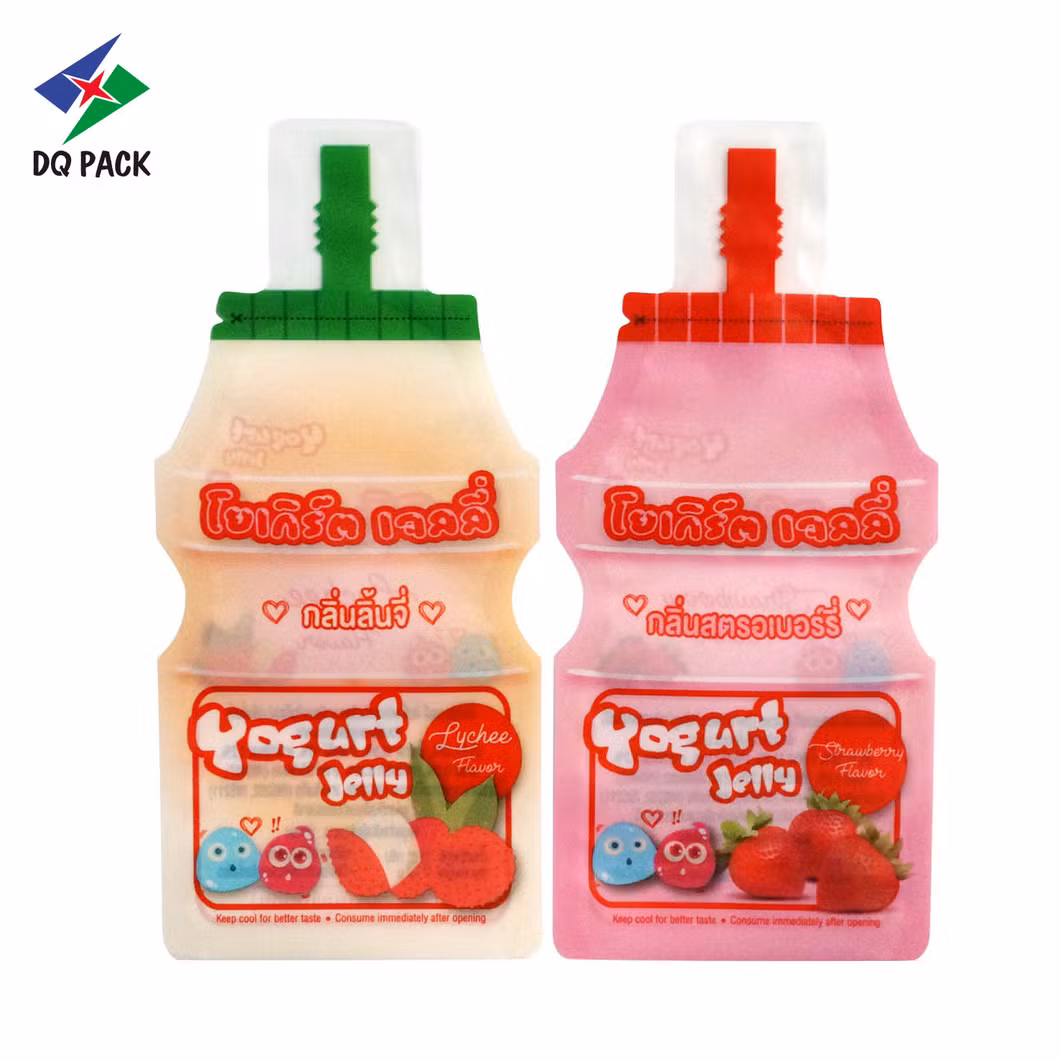 Custom Printing Yogurt Fruity Pudding Jelly Juice Packaging Plastic Tube Bag
