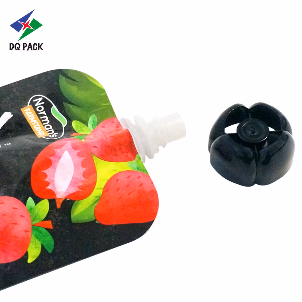 Dq Pack Aluminum Foil Plastic Spout Bag Wholesale High Quality Stand up Packaging Bags with Spout Baby Food Bag for Juice Packaging