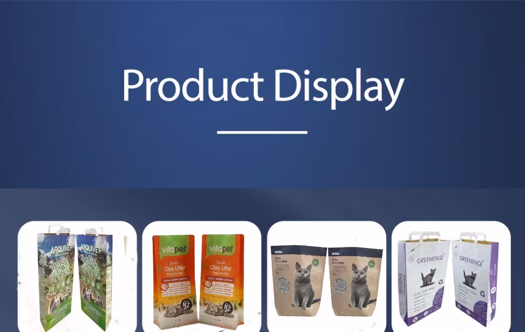 15lb Custom OEM Odmlarge Size Printed Zipper Organic Cat Litter Biodegradable Paper Bag Packaging