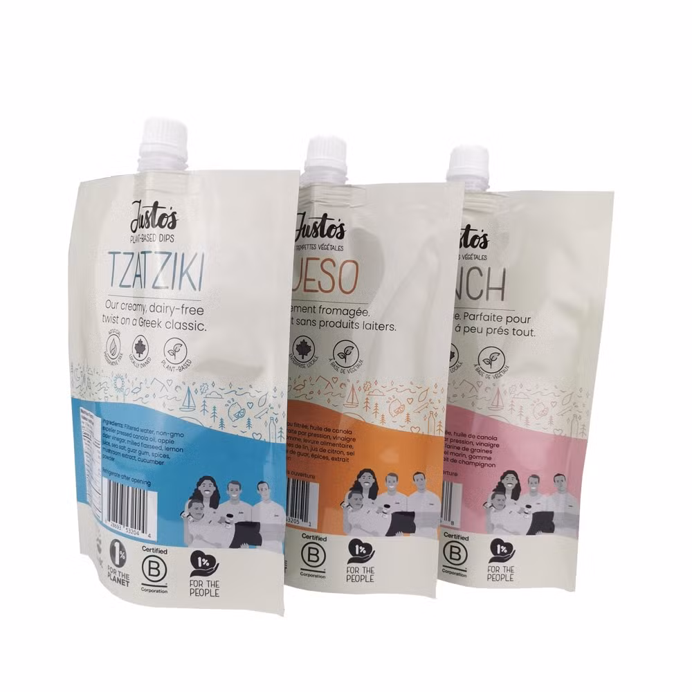 High Quality Standing Aluminum Foil Lotion Cream Liquid Custom Spout Pouch Bag