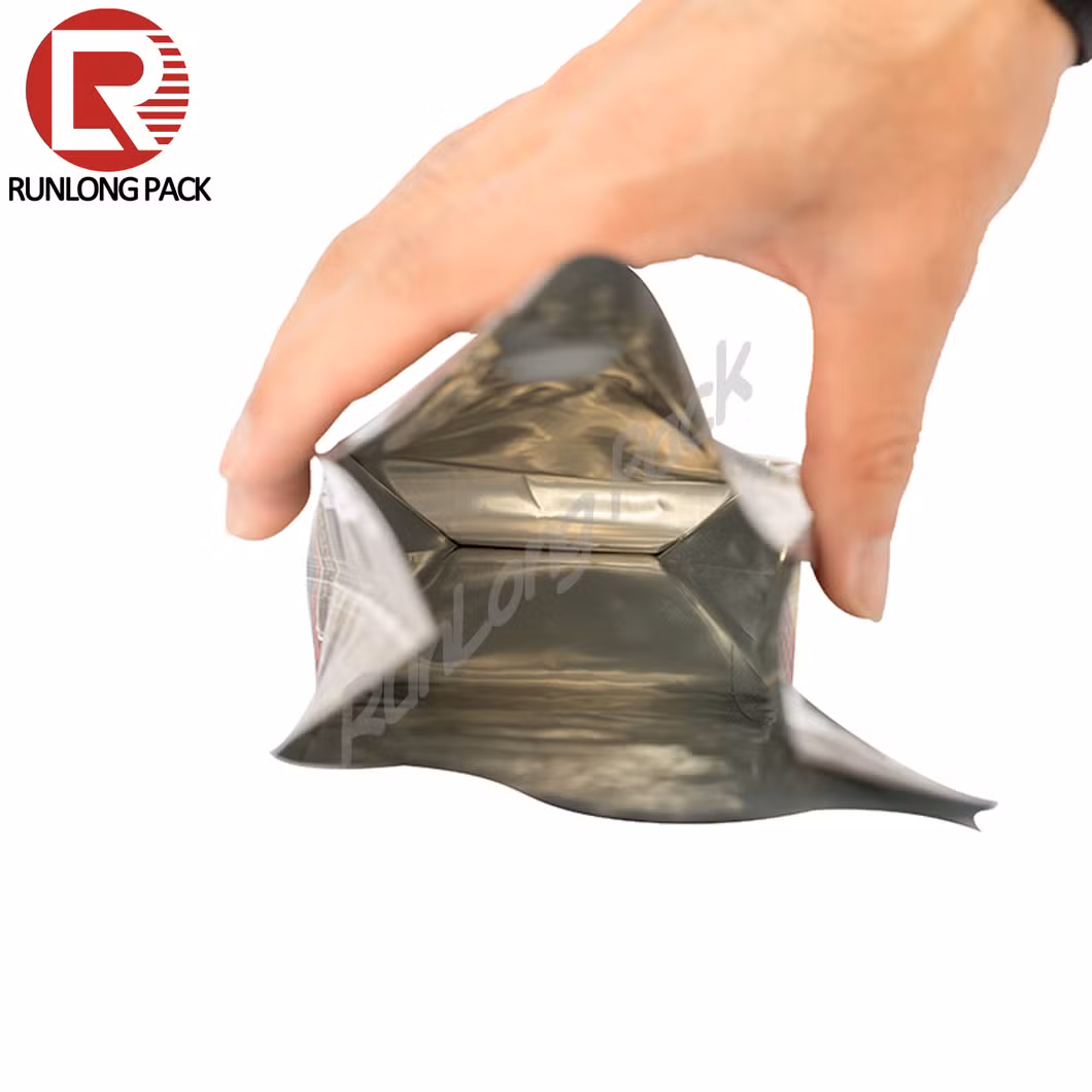 Food Grade Smell Proof Custom Printed Aluminum Foil 4 Sides Seal Gusset Bag for Coffee
