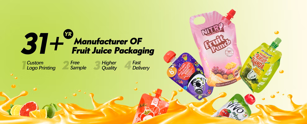 Dq Pack Aluminum Foil Plastic Spout Bag Wholesale High Quality Stand up Packaging Bags with Spout Baby Food Bag for Juice Packaging