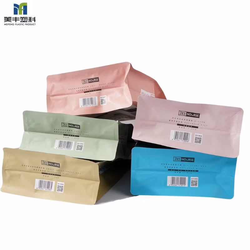 Aluminum Foil Eco Friendly Pet Dog Cat Animal Dried Fruit Coffee Zip Lock Flat Bottom Zipper Food Plastic Paper Packaging Stand up Pouch Bag