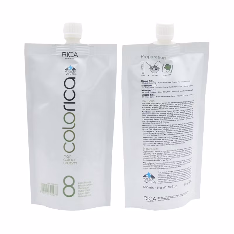 High Quality Standing Aluminum Foil Lotion Cream Liquid Custom Spout Pouch Bag