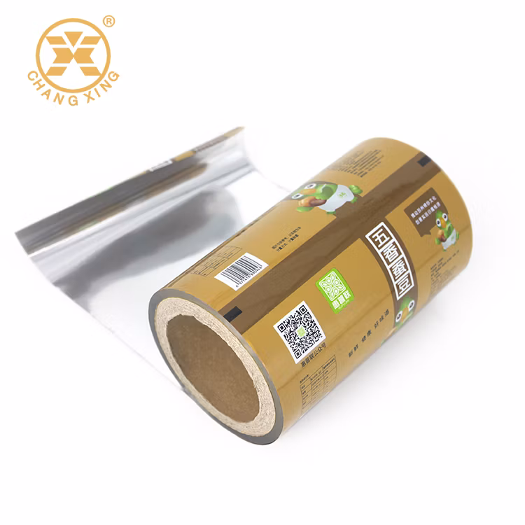Custom Automatic Packaging Snack Cookies Cake Bread Food Grade Mylar Metalized Plastic Roll Film for Nuts