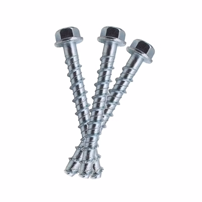 Factory Price M6 M8 M10 M12 M14 Full Threaded Anchor Masonry Heavy Duty Concrete Screw Anchor Bolt Concrete Bolts Hex Flange Wedge Bolt