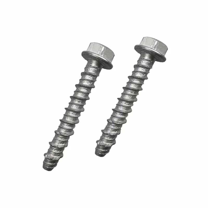 Factory Price M6 M8 M10 M12 M14 Full Threaded Anchor Masonry Heavy Duty Concrete Screw Anchor Bolt Concrete Bolts Hex Flange Wedge Bolt