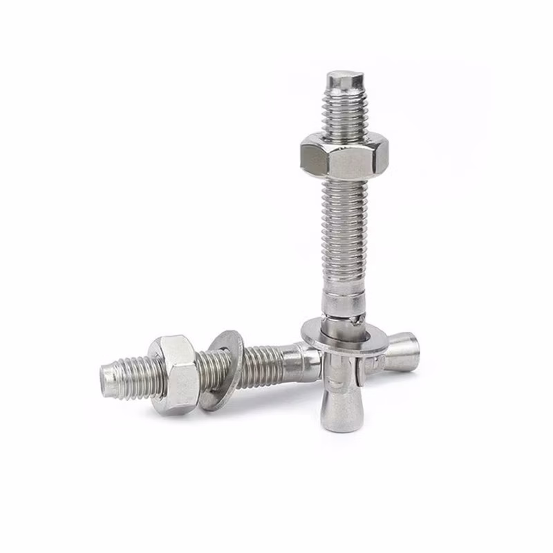 Heavy Duty Stainless Steel Expansion Ground Anchor with Zinc Coating Wedge Anchor Bolt for Concrete