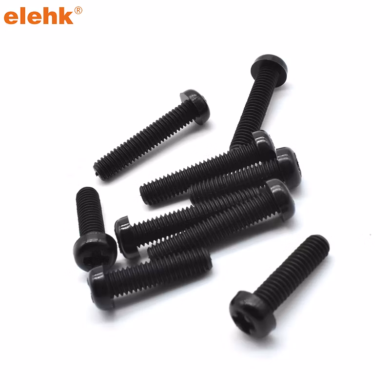 Cheese Head Slotted M6 Nylon (Polyamide) 40 mm Length Nylon Screw Bolt Nut