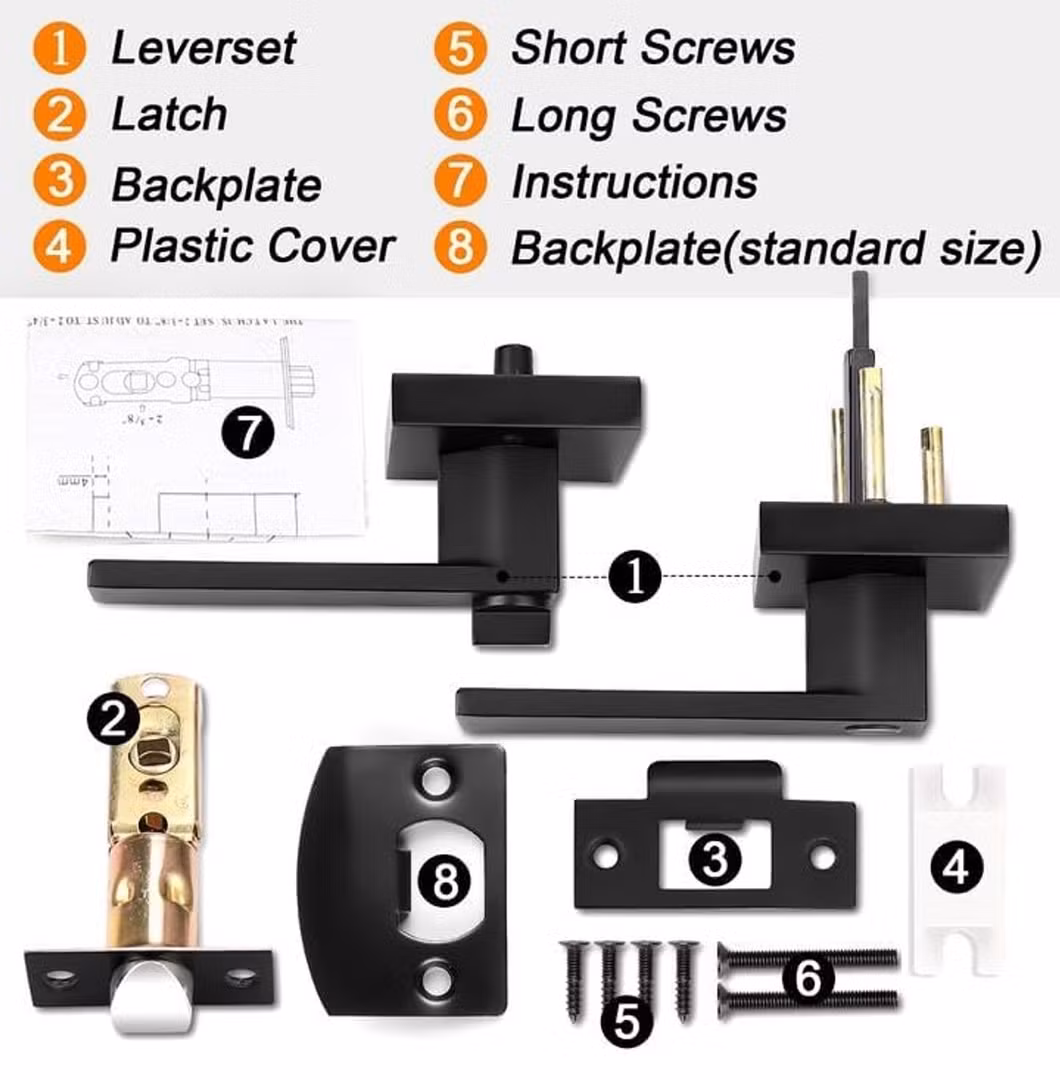 Factory Price-Tubular Heavy Duty Handle Door Lockset, Zinc Alloy Building Hardware 10%off