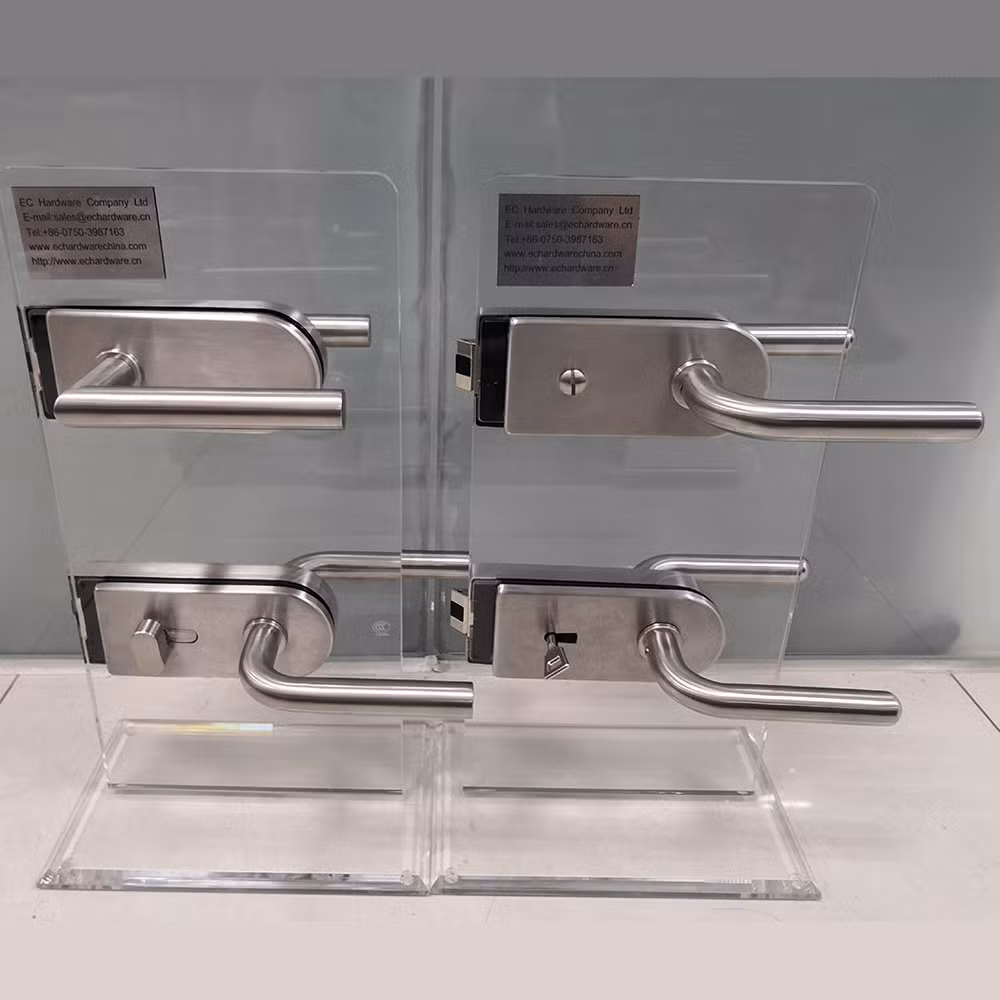 Commercial Gate Office Aluminum Stainless Steel Security Glass Door Lock