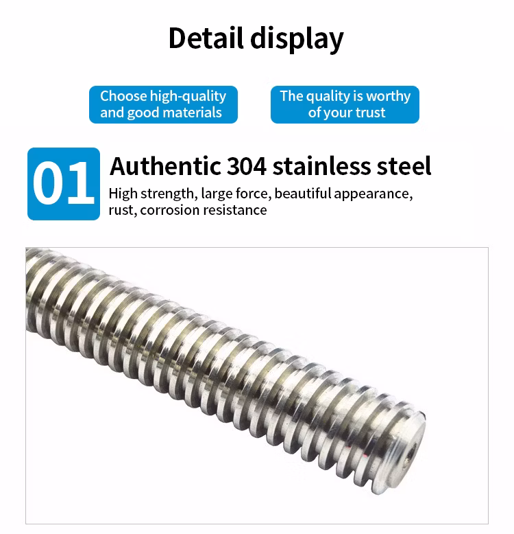 Factory Wholesale Low Price of Various Types of Trapezoid Ground Precision Rolled Linear Motion CNC Lead Ball Screw
