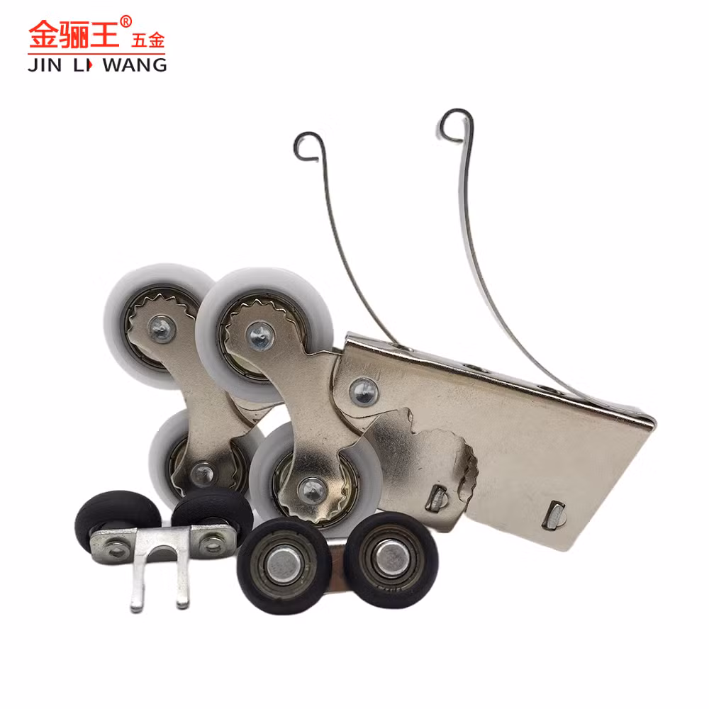 OEM ODM Door &amp; Window Hardware Fittings Plastic Nylon Pulley Sliding Wardrobe Roller with Bearings