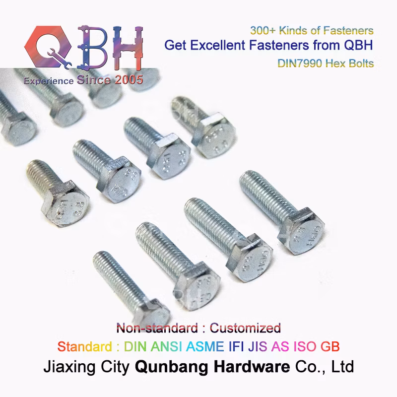 Qbh DIN 7990 Zp/Yzp/Bzp/Wzp/Bwzp/Wbzp/Plain/Black/HDG/PTFE/Nickle Plated DIN7990 Steel Structure Hex Bolt Construction Building Fixture Fixings
