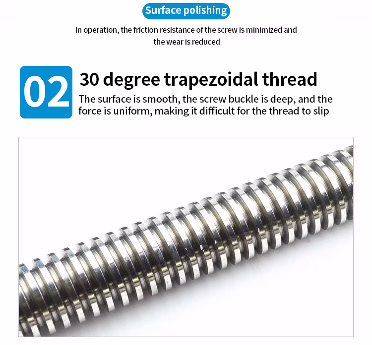 Factory Wholesale Low Price of Various Types of Trapezoid Ground Precision Rolled Linear Motion CNC Lead Ball Screw