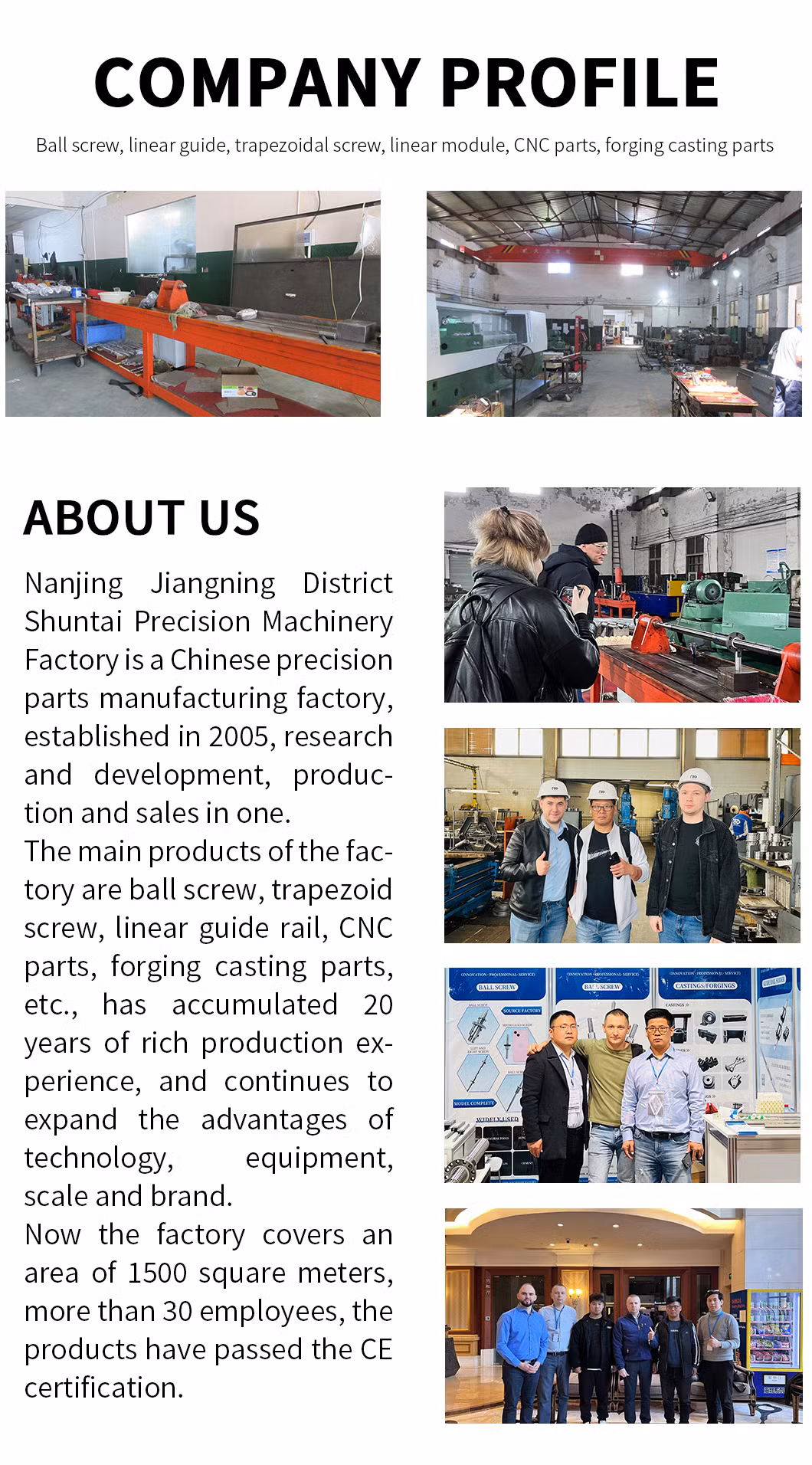 Factory Wholesale Low Price of Various Types of Trapezoid Ground Precision Rolled Linear Motion CNC Lead Ball Screw