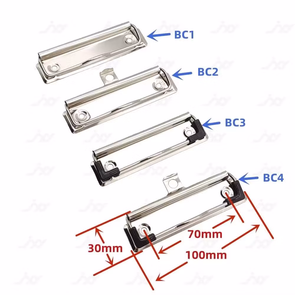 Office Supply 70mm Metal Clip Board Clip with Metal Hanger for Clipboard