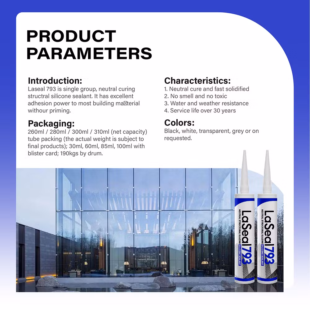 Super Seal Adhesion Neutral Cure Structural Sealant Silicone Adhesive Sealant for High-Rise Curtain