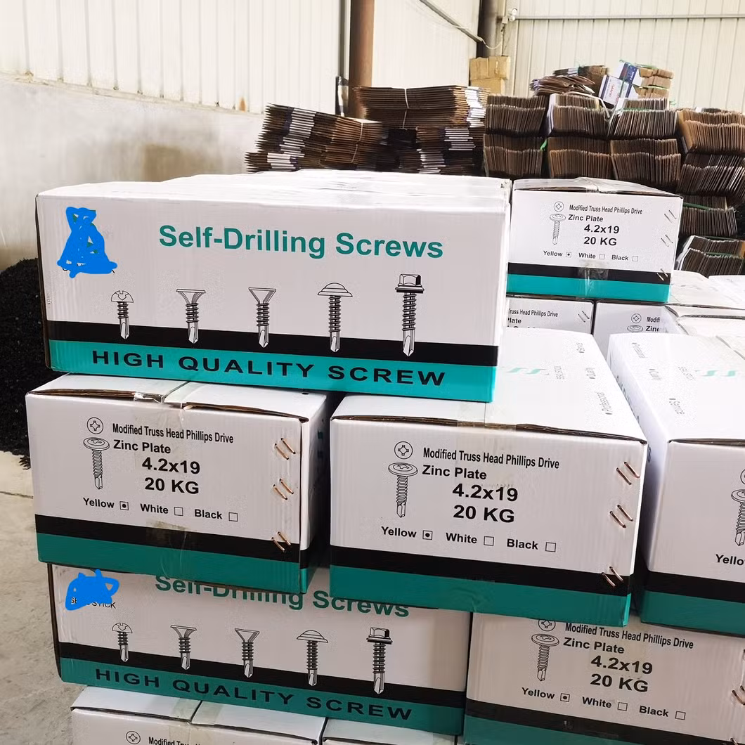 Screws for Window or Door Frames DIN7504 Metal Tornillo #7-19x3/4&quot; Phillips Recess Countersunk Head Zinc Plated Window Screw Self Drilling Steel Framing Screws
