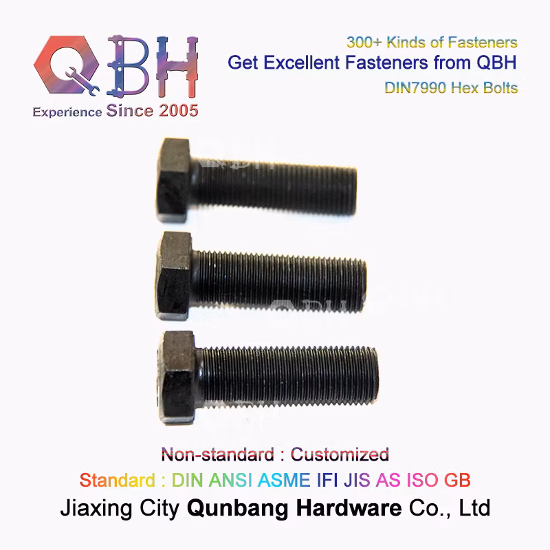Qbh DIN 7990 Zp/Yzp/Bzp/Wzp/Bwzp/Wbzp/Plain/Black/HDG/PTFE/Nickle Plated DIN7990 Steel Structure Hex Bolt Construction Building Fixture Fixings