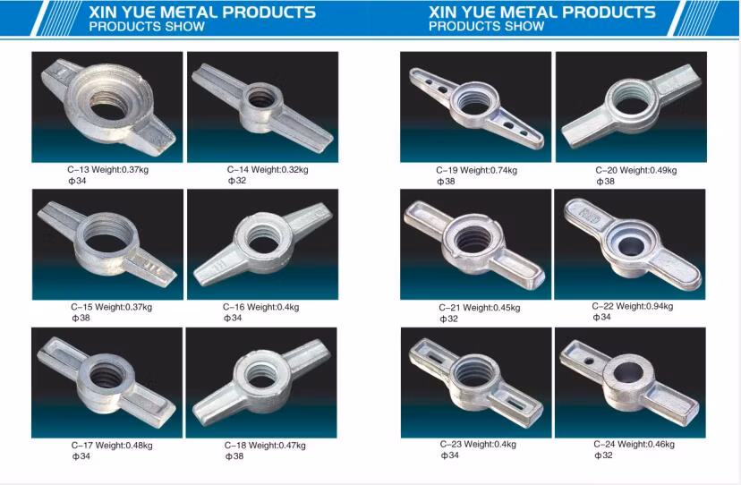 Construction Formwork Accessories Wedge Clamp Nodular Cast Iron Expansion Nuts Are Used as Fasteners for Building Formwork Rebar Clamp Made in China