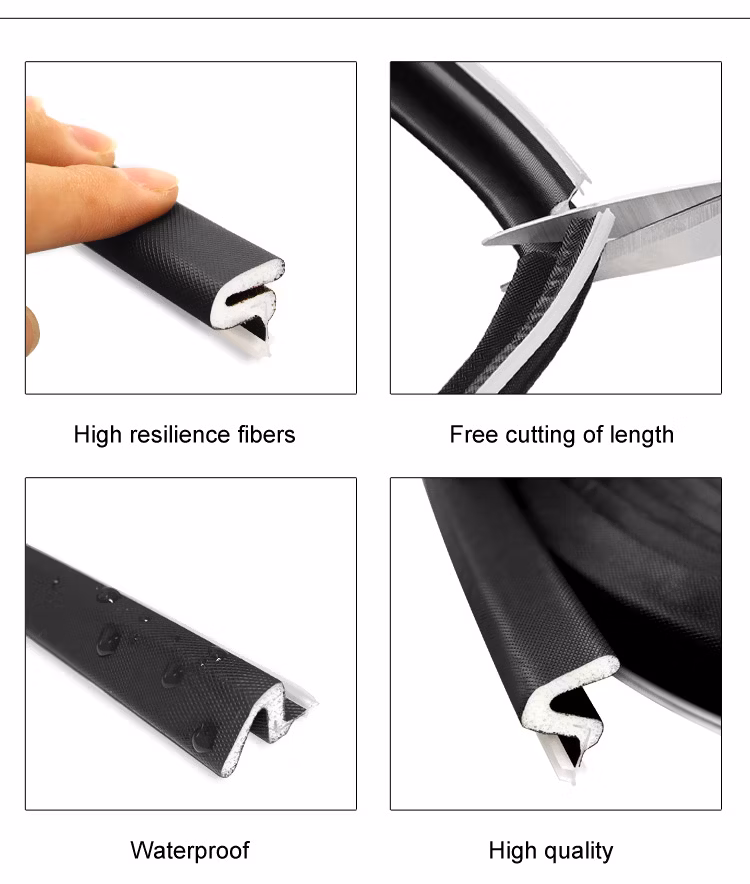Custom Door Window Sealing Strips Coated Slot PU Foam Seals
