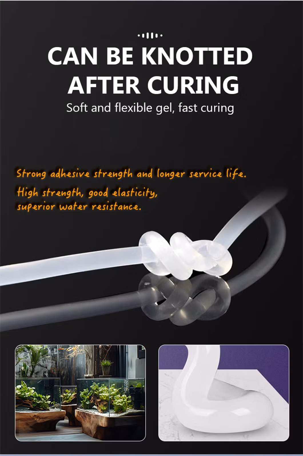 High Temperature Resistance Waterproof Clear Stainless Steel Glass Adhesive Glue Advanced Acidic Sealants