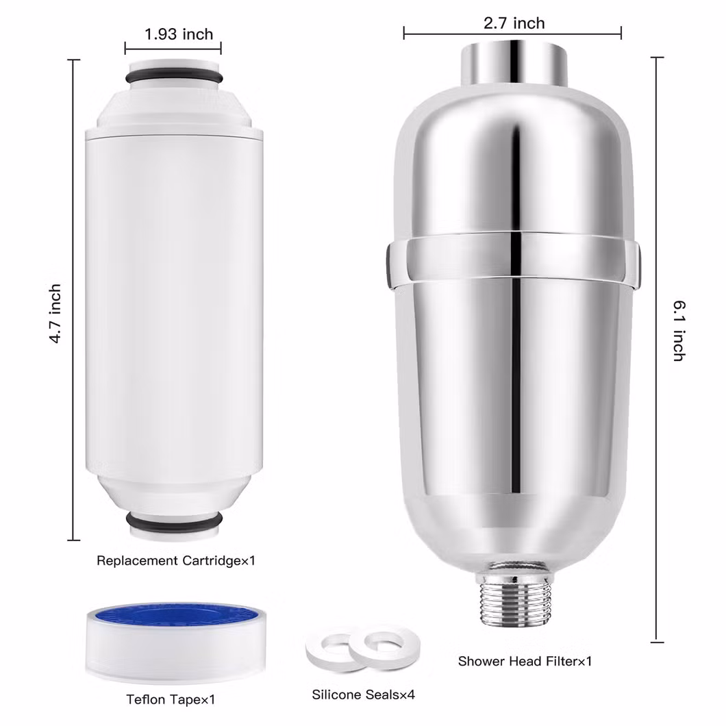 12 Stage Shower Head Filter Removes Chlorine and Heavy Metals