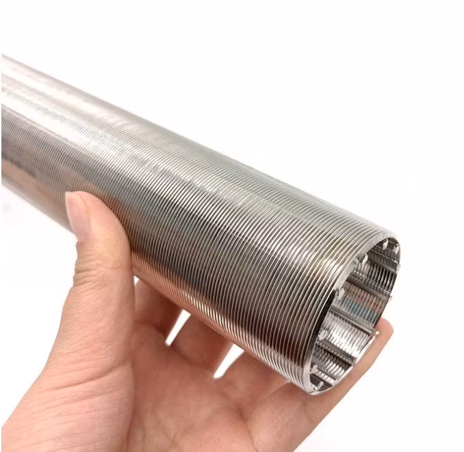 Stainless Steel Strainer Anti Corrosion Johnson Wrap Welded Slot Mesh Sieve Wedge Wire Screen Tube Water Well Resin Trap Filters