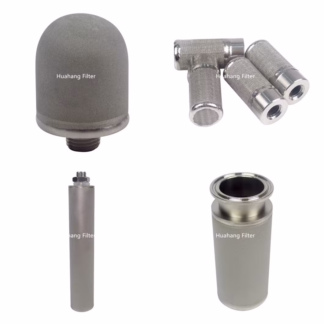 Multi Layer Sintered Cylindrical Filter 20 micron metal sintered filter cartridge Porous Sintered Metal corrosion preventive customize sintering filter