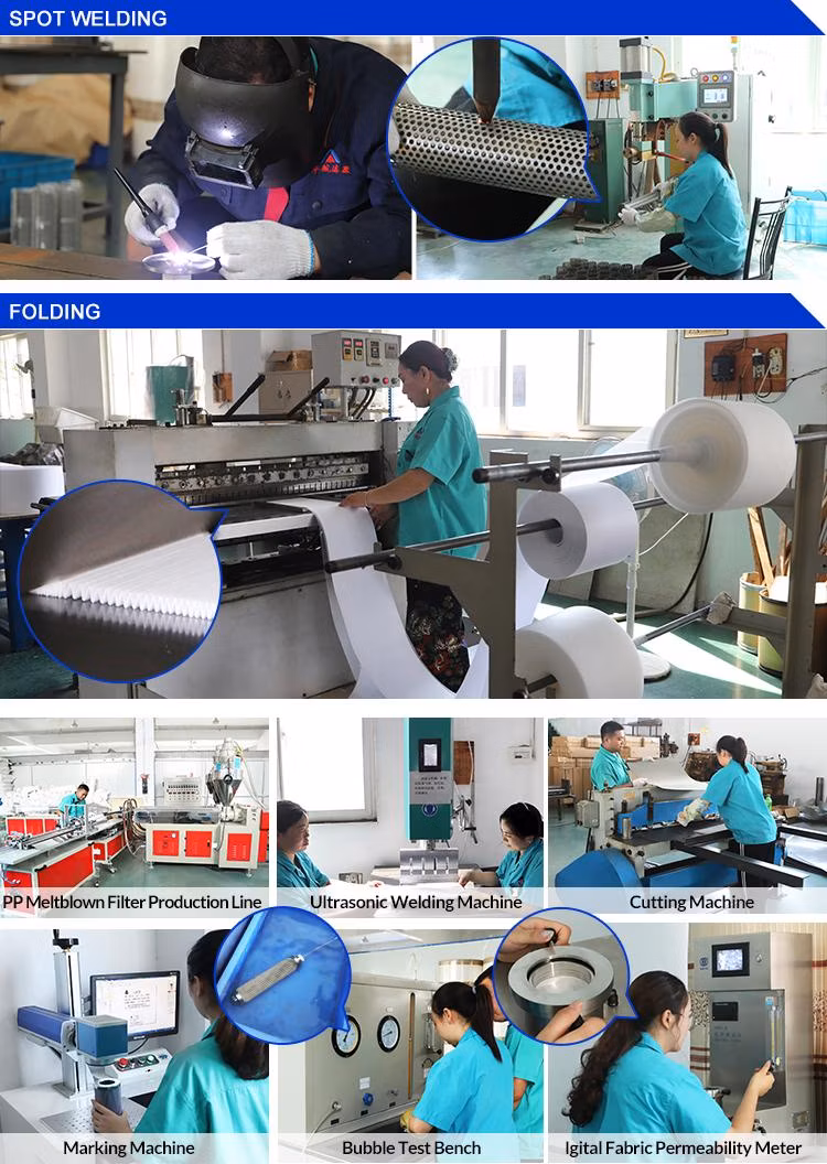 High temperature resistant washable durable metal stainless steel 304 sintered felt factory price 5 micron sintered filter cartridge for industry