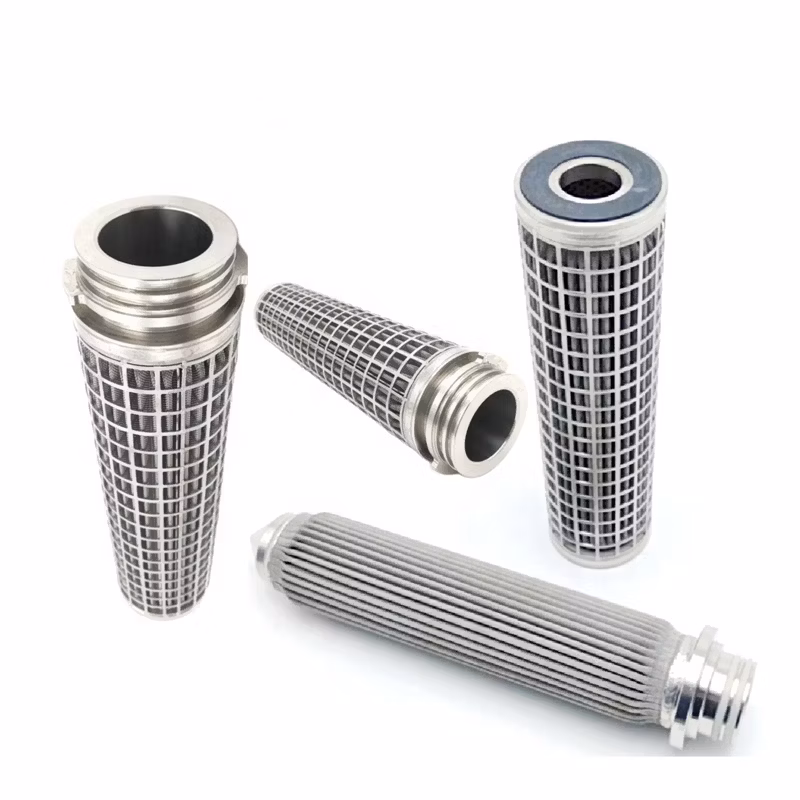 Gezhige Sintered Powder Filter Manufacturing 226 Interface Glass Fiber Sintered Filter China 0.5mm-300um Mesh Size Stainless Steel Flter Core