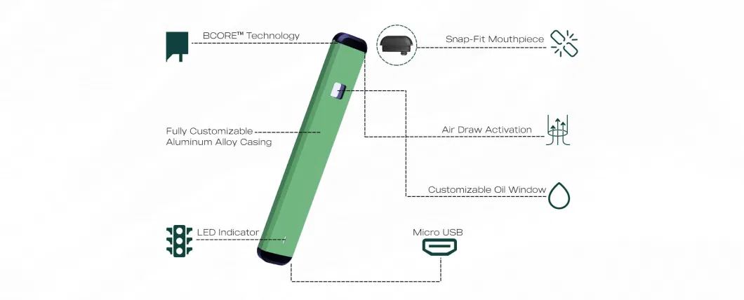 OEM 1ml 2ml Rechargeable Vaping Device Voltage Adjustment Disposable Vape Pen Vapes