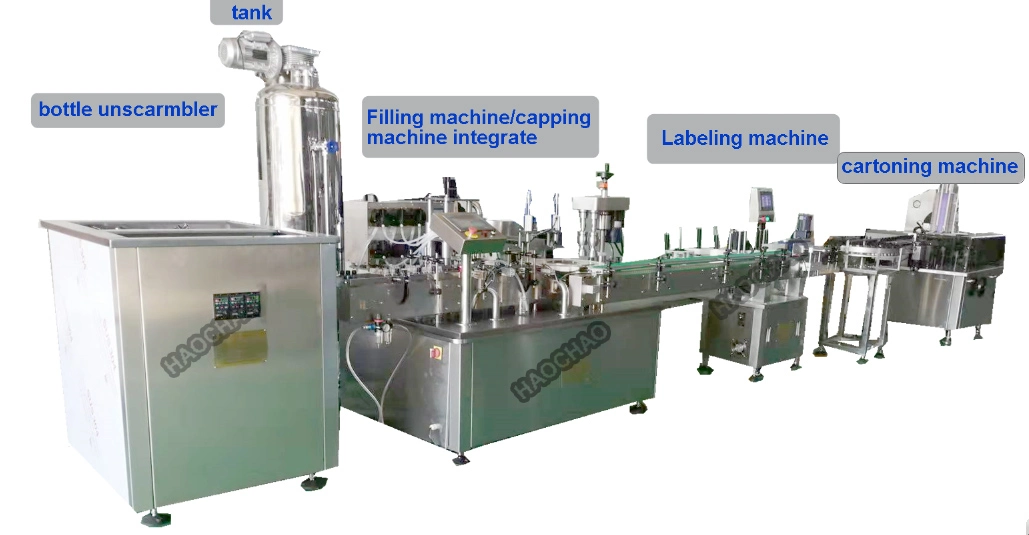 Hot Sell 10ml E-Liquid Bottle Filling Machine Bottle Filling Machine Small Bottle Filling Capping and Labeling Machine